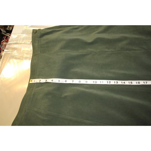 JM collection Jacket and skirt suit  14 Army Green 97% Polyester & 3% Spandex - Picture 5 of 12